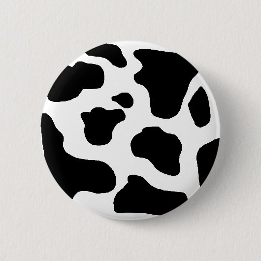 Badge Rond 5 Cm Motif brouillé noir et blanc d'impression de vache (Devant)
