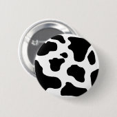 Badge Rond 5 Cm Motif brouillé noir et blanc d'impression de vache (Devant & derrière)