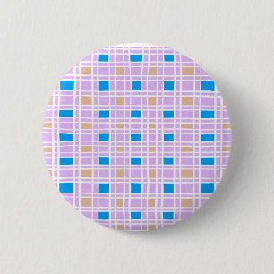 Badge Rond 5 Cm Motif carré rétro