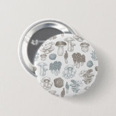 Badge Rond 5 Cm Motif champignon (Devant & derrière)