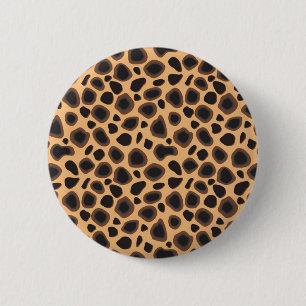 Badge Rond 5 Cm Motif Cheetah