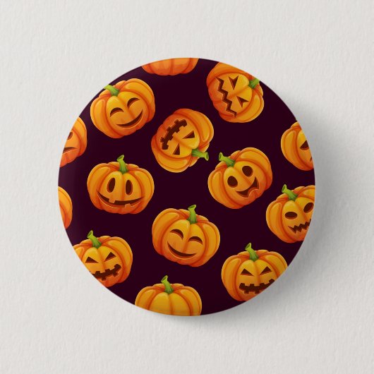 Badge Rond 5 Cm motif citrouille (Devant)