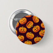 Badge Rond 5 Cm motif citrouille (Devant & derrière)