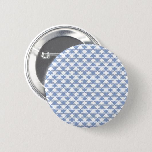 Badge Rond 5 Cm Motif classique En vichy bleu coché (Devant & derrière)