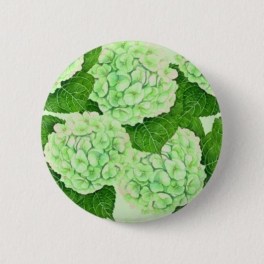 Badge Rond 5 Cm Motif d'aquarelle Hydrangea (Devant)