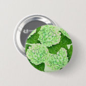 Badge Rond 5 Cm Motif d'aquarelle Hydrangea (Devant & derrière)