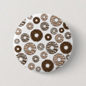 Badge Rond 5 Cm Motif de beignes, beignets de chocolat, beignets d (Devant)