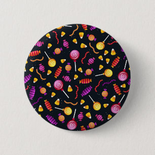 Badge Rond 5 Cm Motif de bonbons d'Halloween