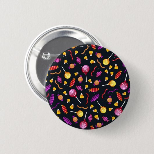 Badge Rond 5 Cm Motif de bonbons d'Halloween (Devant & derrière)