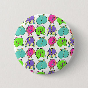 Badge Rond 5 Cm Motif de boutons de hamster coloré
