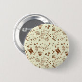 Badge Rond 5 Cm Motif de café (Devant & derrière)