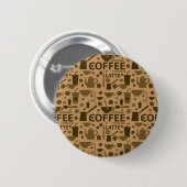 Badge Rond 5 Cm Motif de café (Devant & derrière)