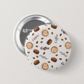 Badge Rond 5 Cm Motif de café (Devant & derrière)