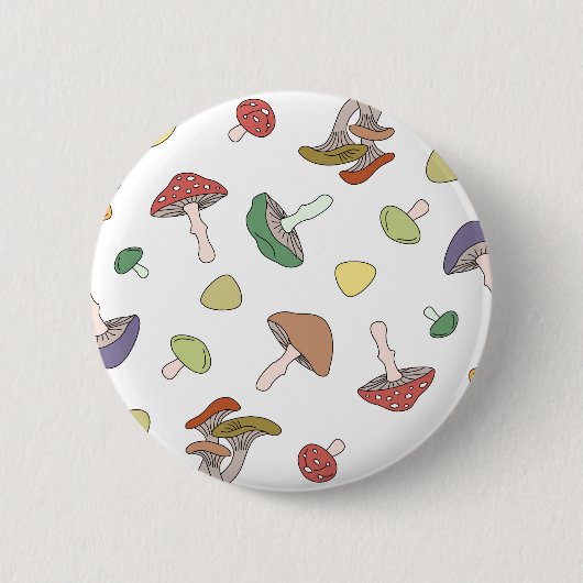 Badge Rond 5 Cm Motif de champignons (Devant)