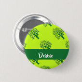 Badge Rond 5 Cm Motif de chêne vert (Devant & derrière)