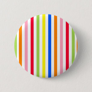 Badge Rond 5 Cm Motif de conception de rayures vibrantes et coloré