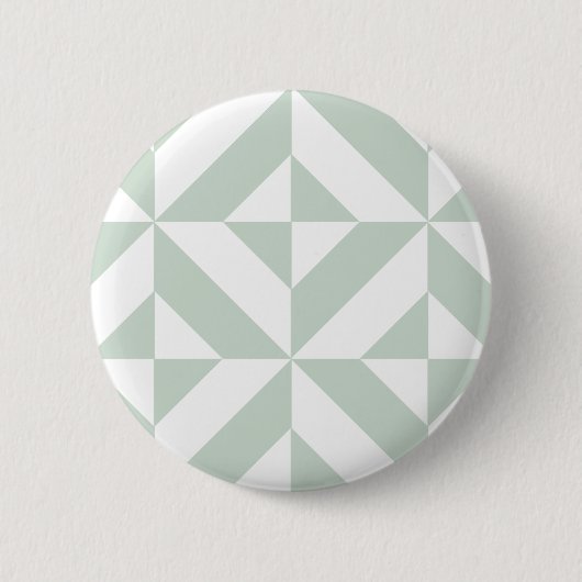 Badge Rond 5 Cm Motif de cube géométrique cool Mint (Devant)