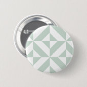 Badge Rond 5 Cm Motif de cube géométrique cool Mint (Devant & derrière)