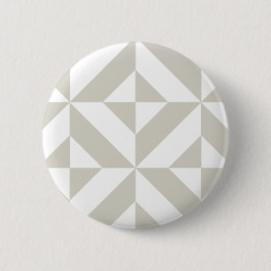 Badge Rond 5 Cm Motif de cube géométrique gris moyen