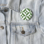 Badge Rond 5 Cm Motif de cube vert laiton foncé (En situation)