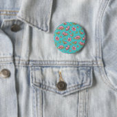 Badge Rond 5 Cm Motif de fleurs (En situation)