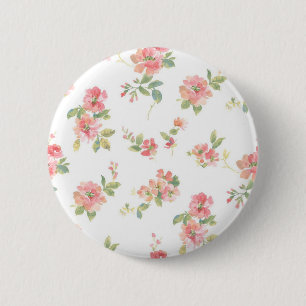 Badge Rond 5 Cm Motif de fleurs