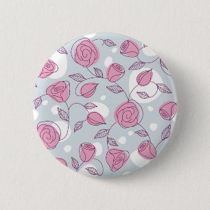 Badge Rond 5 Cm Motif de fleurs