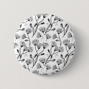 Badge Rond 5 Cm Motif de fleurs