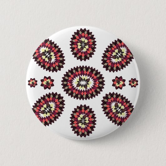 Badge Rond 5 Cm Motif de fleurs Mandala (Devant)