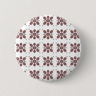 Badge Rond 5 Cm Motif de fleurs Mandala