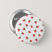 Badge Rond 5 Cm Motif de fraises (Devant & derrière)