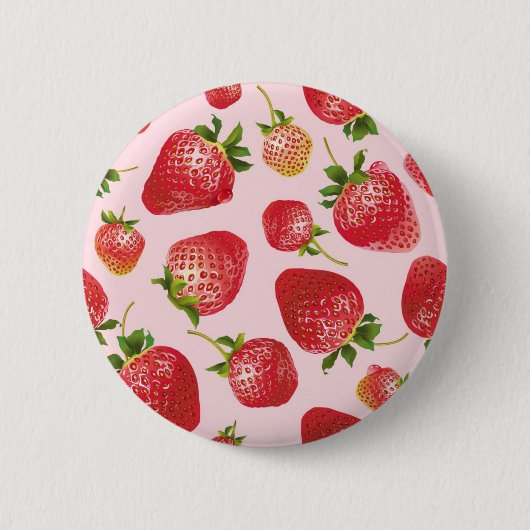 Badge Rond 5 Cm Motif de fraises (Devant)