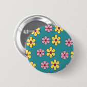Badge Rond 5 Cm Motif de grandes fleurs mignonnes (Devant & derrière)