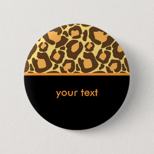 Badge Rond 5 Cm Motif de léopard