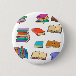 Badge Rond 5 Cm Motif de livre
