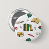 Badge Rond 5 Cm Motif de livre (Devant & derrière)