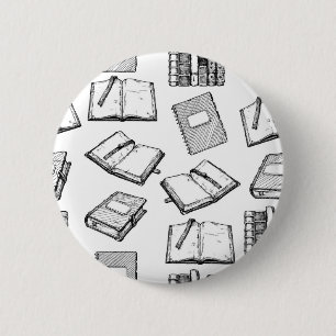 Badge Rond 5 Cm Motif de livre