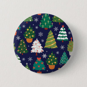 Badge Rond 5 Cm Motif de Noël