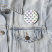 Badge Rond 5 Cm Motif de poisson Abstrait (En situation)