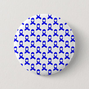 Badge Rond 5 Cm Motif de ruban bleu