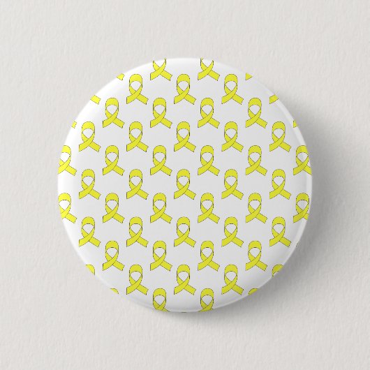 Badge Rond 5 Cm Motif de ruban jaune (Devant)