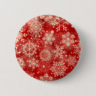 Badge Rond 5 Cm Motif de snowflakes