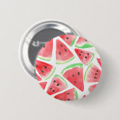 Badge Rond 5 Cm Motif de tranches de pastèque (Devant & derrière)