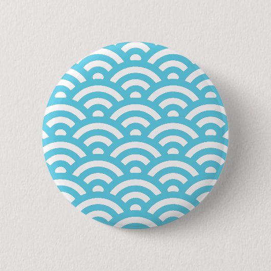 Badge Rond 5 Cm Motif de vague bleue (Devant)