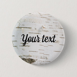 Badge Rond 5 Cm Motif d'écorce de bouleau