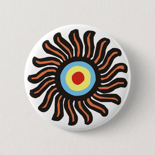 Badge Rond 5 Cm Motif des Indiens (Devant)