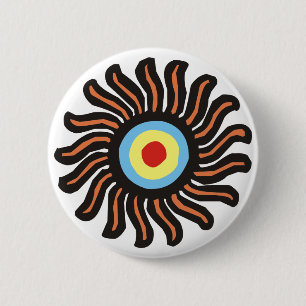 Badge Rond 5 Cm Motif des Indiens