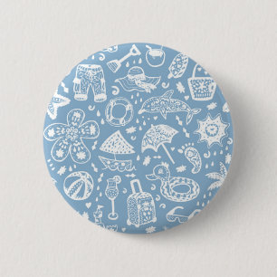 Badge Rond 5 Cm Motif d'été