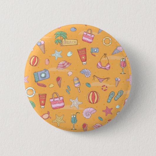 Badge Rond 5 Cm Motif d'été (Devant)