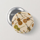 Badge Rond 5 Cm Motif d'impression de violon (Devant & derrière)